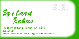 szilard rehus business card